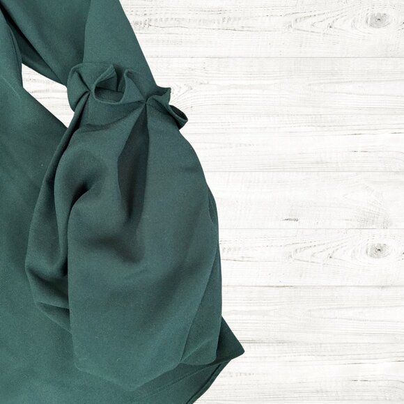 ANTONIO MELANI SMALL Green Bell Sleeve Blouse with Mandarin Collar - Picture 4 of 4